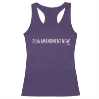 25th Amendment Now Minimalist Typography Graphic Racerback Tank Top Political Satire Patriotic American Flag