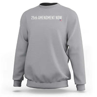 25th Amendment Now Minimalist Typography Graphic Sweatshirt Political Satire Patriotic American Flag