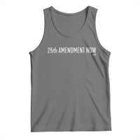 25th Amendment Now Minimalist Typography Graphic Tank Top Political Satire Patriotic American Flag