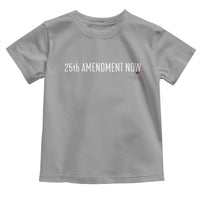 25th Amendment Now Minimalist Typography Graphic Toddler T Shirt Political Satire Patriotic American Flag