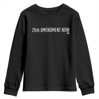 25th Amendment Now Minimalist Typography Graphic Youth Sweatshirt Political Satire Patriotic American Flag