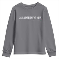 25th Amendment Now Minimalist Typography Graphic Youth Sweatshirt Political Satire Patriotic American Flag