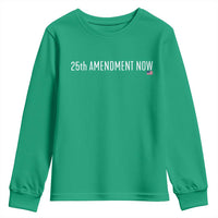 25th Amendment Now Minimalist Typography Graphic Youth Sweatshirt Political Satire Patriotic American Flag
