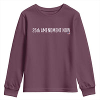 25th Amendment Now Minimalist Typography Graphic Youth Sweatshirt Political Satire Patriotic American Flag
