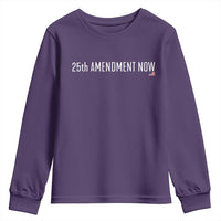 25th Amendment Now Minimalist Typography Graphic Youth Sweatshirt Political Satire Patriotic American Flag