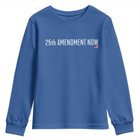 25th Amendment Now Minimalist Typography Graphic Youth Sweatshirt Political Satire Patriotic American Flag