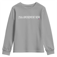 25th Amendment Now Minimalist Typography Graphic Youth Sweatshirt Political Satire Patriotic American Flag
