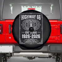 Historic Mother Road Highway 66 Spare Tire Cover Centennial 1926-2026 Classic Gas Pump Filigree Graphic