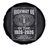 Historic Mother Road Highway 66 Spare Tire Cover Centennial 1926-2026 Classic Gas Pump Filigree Graphic
