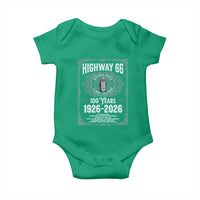 Historic Mother Road Highway 66 Baby Onesie Centennial 1926-2026 Classic Gas Pump Filigree Graphic