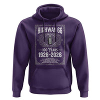 Historic Mother Road Highway 66 Hoodie Centennial 1926-2026 Classic Gas Pump Filigree Graphic