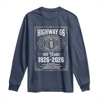 Historic Mother Road Highway 66 Long Sleeve Shirt Centennial 1926-2026 Classic Gas Pump Filigree Graphic