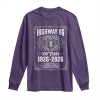 Historic Mother Road Highway 66 Long Sleeve Shirt Centennial 1926-2026 Classic Gas Pump Filigree Graphic