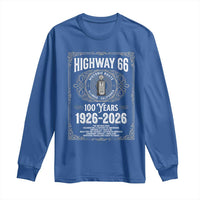 Historic Mother Road Highway 66 Long Sleeve Shirt Centennial 1926-2026 Classic Gas Pump Filigree Graphic