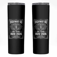 Historic Mother Road Highway 66 Skinny Tumbler Centennial 1926-2026 Classic Gas Pump Filigree Graphic