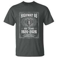 Historic Mother Road Highway 66 T Shirt Centennial 1926-2026 Classic Gas Pump Filigree Graphic