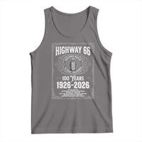 Historic Mother Road Highway 66 Tank Top Centennial 1926-2026 Classic Gas Pump Filigree Graphic