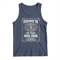 Historic Mother Road Highway 66 Tank Top Centennial 1926-2026 Classic Gas Pump Filigree Graphic