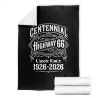 America Highway 66 Centennial 1926-2026 Classic Route Throw Blanket Vintage The Mother Road Victorian Filigree Graphic