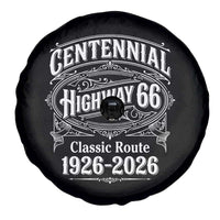 America Highway 66 Centennial 1926-2026 Classic Route Spare Tire Cover Vintage The Mother Road Victorian Filigree Graphic