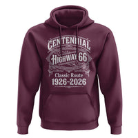 America Highway 66 Centennial 1926-2026 Classic Route Hoodie Vintage The Mother Road Victorian Filigree Graphic