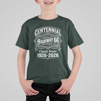 America Highway 66 Centennial 1926-2026 Classic Route T Shirt For Kid Vintage The Mother Road Victorian Filigree Graphic