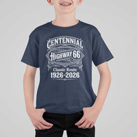America Highway 66 Centennial 1926-2026 Classic Route T Shirt For Kid Vintage The Mother Road Victorian Filigree Graphic