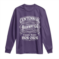 America Highway 66 Centennial 1926-2026 Classic Route Long Sleeve Shirt Vintage The Mother Road Victorian Filigree Graphic