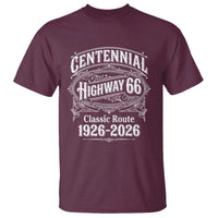 America Highway 66 Centennial 1926-2026 Classic Route T Shirt Vintage The Mother Road Victorian Filigree Graphic