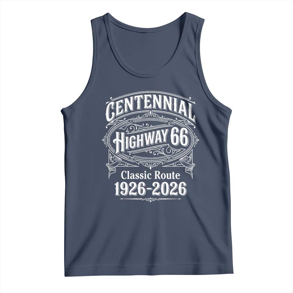 America Highway 66 Centennial 1926-2026 Classic Route Tank Top Vintage The Mother Road Victorian Filigree Graphic