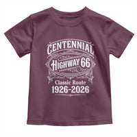 America Highway 66 Centennial 1926-2026 Classic Route Toddler T Shirt Vintage The Mother Road Victorian Filigree Graphic