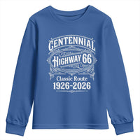 America Highway 66 Centennial 1926-2026 Classic Route Youth Sweatshirt Vintage The Mother Road Victorian Filigree Graphic