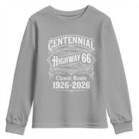 America Highway 66 Centennial 1926-2026 Classic Route Youth Sweatshirt Vintage The Mother Road Victorian Filigree Graphic
