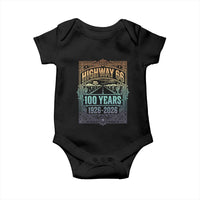 America Highway 66 100 Years Centennial 1926-2026 Baby Onesie Retro Desert Horizon The Mother Road Colorful Graphic