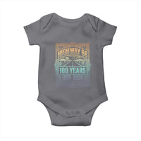 America Highway 66 100 Years Centennial 1926-2026 Baby Onesie Retro Desert Horizon The Mother Road Colorful Graphic
