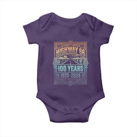 America Highway 66 100 Years Centennial 1926-2026 Baby Onesie Retro Desert Horizon The Mother Road Colorful Graphic