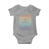 America Highway 66 100 Years Centennial 1926-2026 Baby Onesie Retro Desert Horizon The Mother Road Colorful Graphic