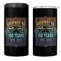 America Highway 66 100 Years Centennial 1926-2026 4 in 1 Can Cooler Tumbler Retro Desert Horizon The Mother Road Colorful Graphic