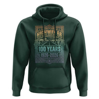 America Highway 66 100 Years Centennial 1926-2026 Hoodie Retro Desert Horizon The Mother Road Colorful Graphic