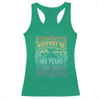 America Highway 66 100 Years Centennial 1926-2026 Racerback Tank Top Retro Desert Horizon The Mother Road Colorful Graphic