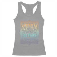 America Highway 66 100 Years Centennial 1926-2026 Racerback Tank Top Retro Desert Horizon The Mother Road Colorful Graphic
