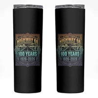 America Highway 66 100 Years Centennial 1926-2026 Skinny Tumbler Retro Desert Horizon The Mother Road Colorful Graphic