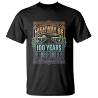 America Highway 66 100 Years Centennial 1926-2026 T Shirt Retro Desert Horizon The Mother Road Colorful Graphic