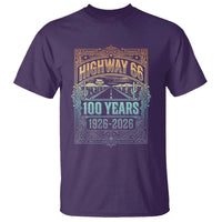 America Highway 66 100 Years Centennial 1926-2026 T Shirt Retro Desert Horizon The Mother Road Colorful Graphic