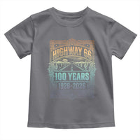 America Highway 66 100 Years Centennial 1926-2026 Toddler T Shirt Retro Desert Horizon The Mother Road Colorful Graphic