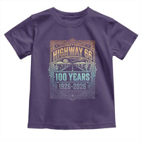 America Highway 66 100 Years Centennial 1926-2026 Toddler T Shirt Retro Desert Horizon The Mother Road Colorful Graphic