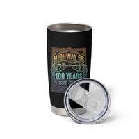 America Highway 66 100 Years Centennial 1926-2026 Tumbler Cup Retro Desert Horizon The Mother Road Colorful Graphic
