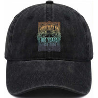 America Highway 66 100 Years Centennial 1926-2026 Washed Cotton Baseball Cap Retro Desert Horizon The Mother Road Colorful Graphic