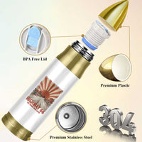 Highway 66 Main Street of America Sunset Horizon Bullet Tumbler Centennial 1926-2026 Retro Desert Sunburst Graphic