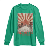 Highway 66 Main Street of America Sunset Horizon Long Sleeve Shirt Centennial 1926-2026 Retro Desert Sunburst Graphic